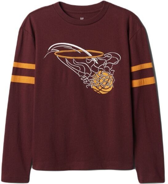 GAP V-LS VARSITY Chlapčenské tričko, vínová, veľkosť