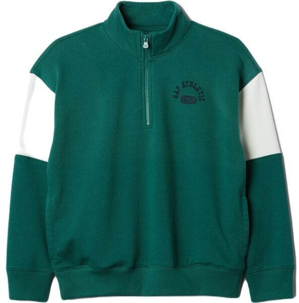 GAP HALF ZIP Chlapčenský sveter, zelená, veľkosť