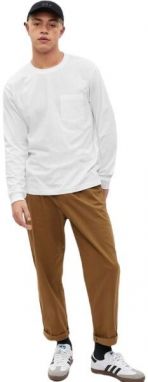 GAP ORIGINAL POCKET CREW Pánske tričko, biela, veľkosť