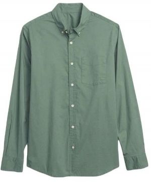 GAP STRETCH POPLIN Pánska košeľa, zelená, veľkosť