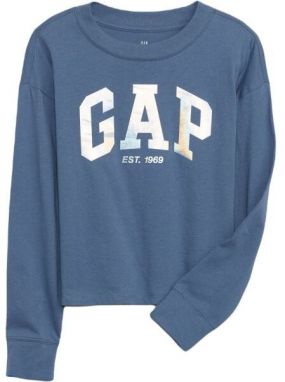 GAP V-LS ELV LOGO Dievčenské tričko, modrá, veľkosť