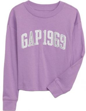GAP V-LS ELV LOGO Dievčenské tričko, fialová, veľkosť