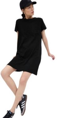 GAP V-SS SOLID RLXD PKT TEE DRESS Dámske šaty, čierna, veľkosť