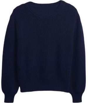 GAP CLASSIC COTTON CREW Dámsky sveter, tmavo modrá, veľkosť