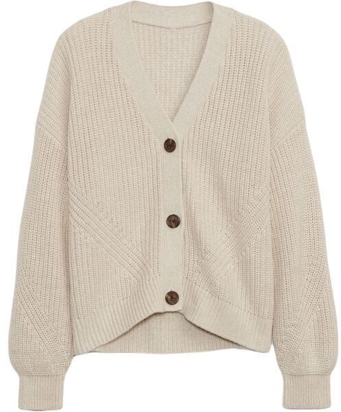 GAP V-BTTN FRONT Dievčenský sveter, béžová, veľkosť