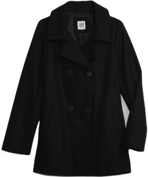 GAP V-PEACOAT Dievčenský kabát, čierna, veľkosť