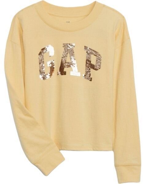 GAP V-LS ELV LOGO Dievčenské tričko, žltá, veľkosť