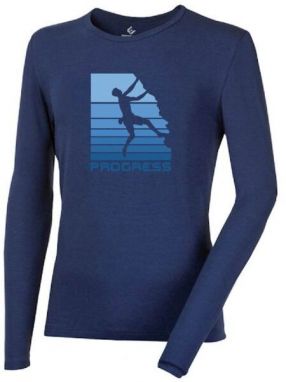 PROGRESS VANDAL BOULDER Pánske bambusové tričko, tmavo modrá, veľkosť