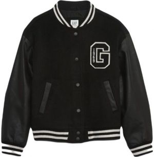 GAP VARSITY Dievčenská  bunda, čierna, veľkosť