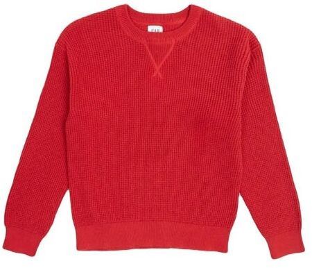 GAP V-WAFFLE Chlapčenský sveter, červená, veľkosť