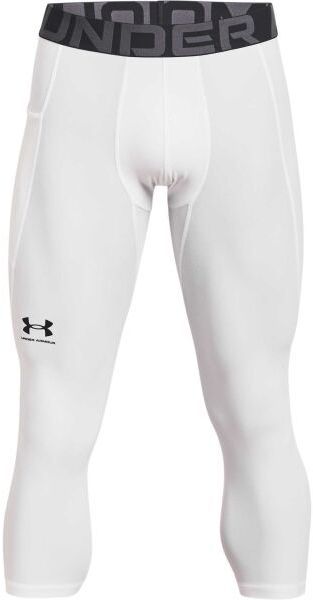 Under Armour HG ARMOUR 3/4 LEGGING Pánske kompresné 3/4 legíny, biela, veľkosť