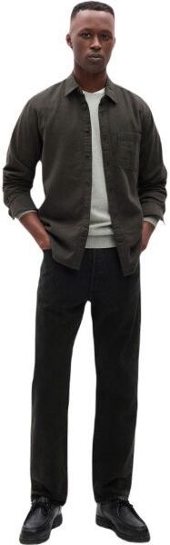 GAP V-LS STANDARD FLANNEL Pánska košeľa, čierna, veľkosť