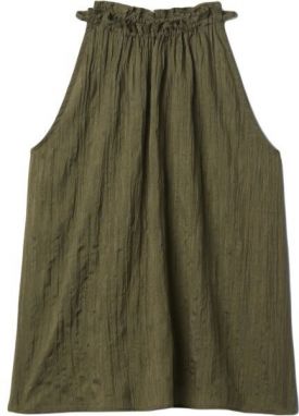 GAP CRINKLE Dámsky top, khaki, veľkosť