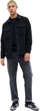 GAP FA23 LS MIDWEIGHT FLANNEL Pánska košeľa, čierna, veľkosť