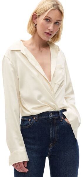 GAP BOYFRIEND Dámska košeľa, béžová, veľkosť