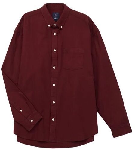 GAP OXFORD Pánska košeľa, vínová, veľkosť