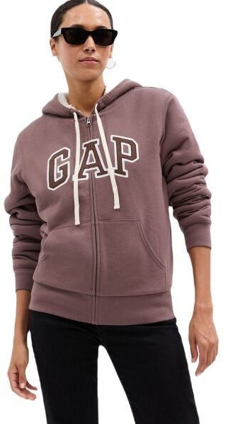 GAP V-FRCH EXC LOGO SHERPA Dámska mikina, hnedá, veľkosť