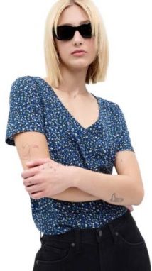 GAP ORGANIC Dámske tričko, modrá, veľkosť