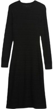 GAP LS TEXTURED Dámske šaty, čierna, veľkosť