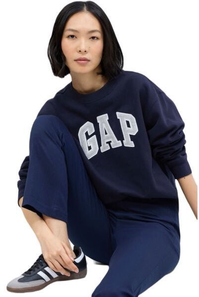 GAP HERITAGE CREW Dámska mikina, tmavo modrá, veľkosť
