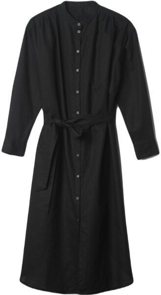 GAP LS LINEN MAXI Dámske šaty, čierna, veľkosť