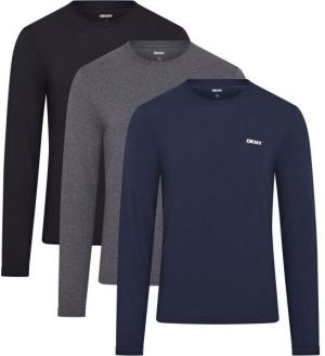 DKNY WARRIORS Pánske tričko s dlhým rukávom, čierna, veľkosť