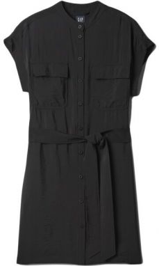 GAP UTILITY MINI Dámske šaty, čierna, veľkosť