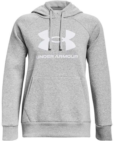 Under Armour RIVAL FLEECE BIG LOGO Dámska mikina, sivá, veľkosť