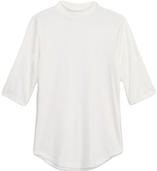 GAP BABY RIB MOCK Dámske tričko, biela, veľkosť