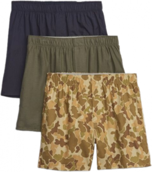 GAP V-3PK BOXERS Pánske trenírky, khaki, veľkosť