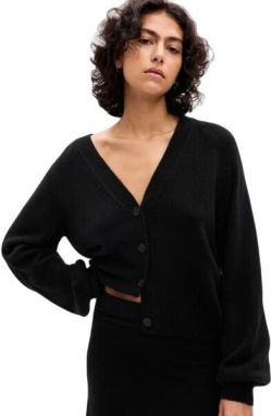 GAP CASHSOFT ABBREV CARDI Dámsky sveter, čierna, veľkosť