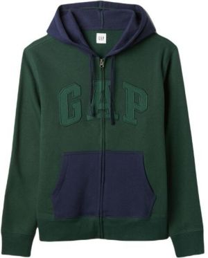 GAP V-HERITAGE LOGO Pánska mikina, tmavo zelená, veľkosť