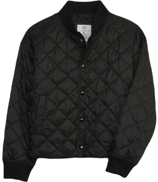 GAP LTWT QUILTED PUFFER Dievčenská  bunda, čierna, veľkosť