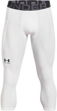 Under Armour HG ARMOUR 3/4 LEGGING Pánske kompresné 3/4 legíny, biela, veľkosť M