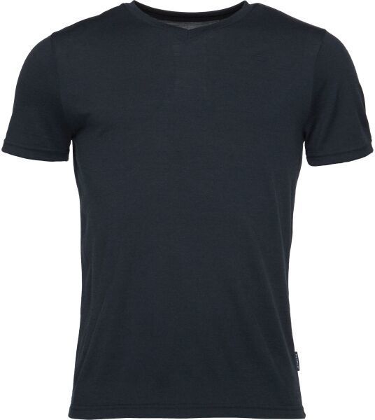 Devold HAREID MERINO 200 TEE V-NECK Pánske merino tričko, čierna, veľkosť