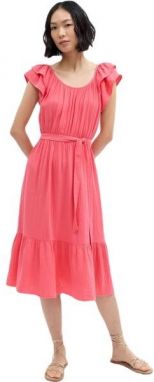 GAP GAUZE Dámske šaty, ružová, veľkosť