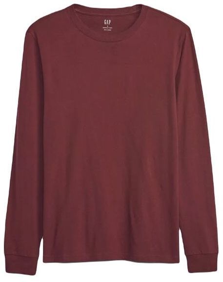 GAP V-LS EVERYDAY Pánske tričko, vínová, veľkosť