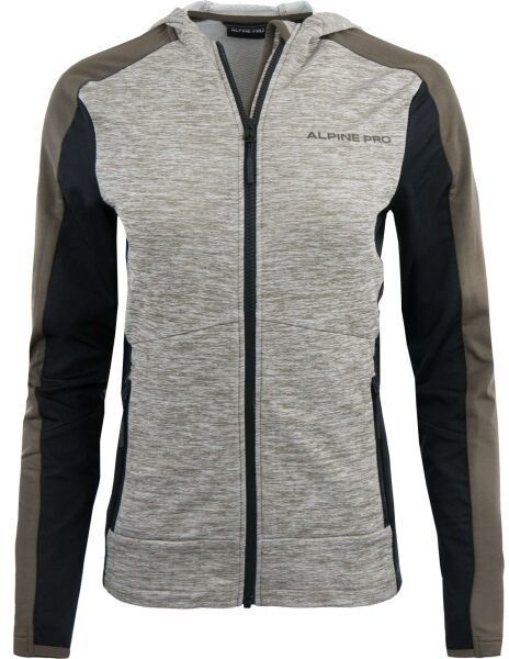 ALPINE PRO OTEGA Dámska outdoorová mikina, sivá, veľkosť