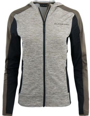 ALPINE PRO OTEGA Dámska outdoorová mikina, sivá, veľkosť