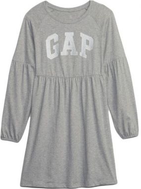 GAP V-FRCH LOGO Dievčenské šaty, sivá, veľkosť