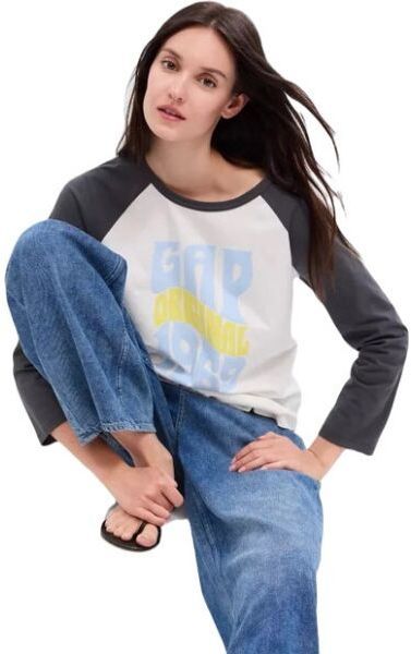 GAP LOGO CAPSULE Dámske tričko, tmavě šedá, veľkosť