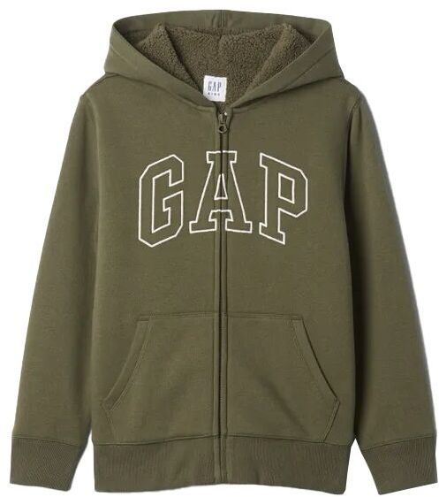 GAP V-OC COZY LOGO Chlapčenská mikina, khaki, veľkosť