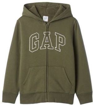 GAP V-OC COZY LOGO Chlapčenská mikina, khaki, veľkosť