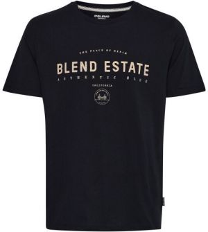 BLEND regular fit Pánske tričko, čierna, veľkosť