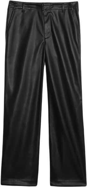 GAP FAUX LEATHER Dámske nohavice, čierna, veľkosť