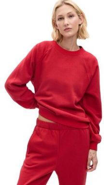 GAP NEW RAGLAN CREW Dámska mikina, červená, veľkosť
