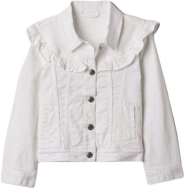 GAP V-RUFFLE Dievčenská bunda, biela, veľkosť