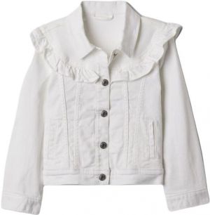 GAP V-RUFFLE Dievčenská bunda, biela, veľkosť