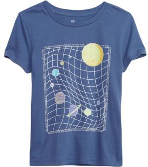 GAP GRAPHIC Dievčenské tričko, modrá, veľkosť