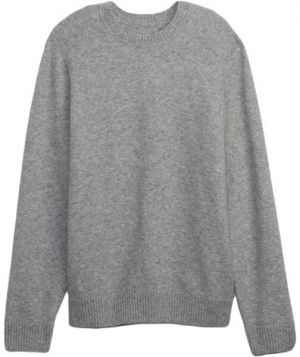 GAP RECYCLED WOOL CREW Pánsky sveter, sivá, veľkosť